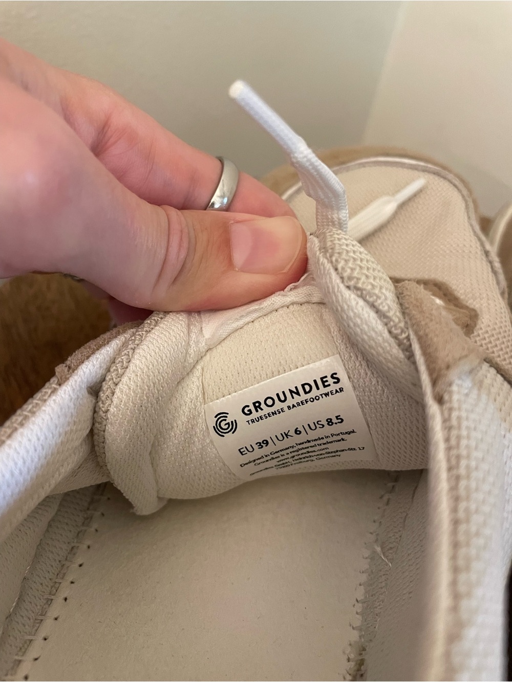 Groundies Zurich Women’s Barefoot Sneakers - Sand/Cactus - Picture 4 of 7